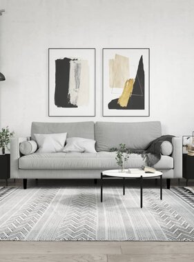 VidaXL Salontafels 2 st 50x50x40 cm bewerkt hout zwart