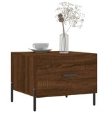 VidaXL Salontafels 2 st 50x50x40 cm bewerkt hout bruineikenkleurig