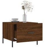 VidaXL Salontafels 2 st 50x50x40 cm bewerkt hout bruineikenkleurig