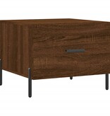 VidaXL Salontafels 2 st 50x50x40 cm bewerkt hout bruineikenkleurig