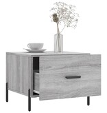 VidaXL Salontafels 2 st 50x50x40 cm bewerkt hout grijs sonoma eiken