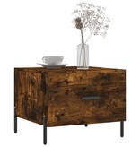 VidaXL Salontafels 2 st 50x50x40 cm bewerkt hout gerookt eikenkleurig