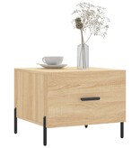 VidaXL Salontafels 2 st 50x50x40 cm bewerkt hout sonoma eikenkleurig
