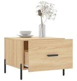 VidaXL Salontafels 2 st 50x50x40 cm bewerkt hout sonoma eikenkleurig
