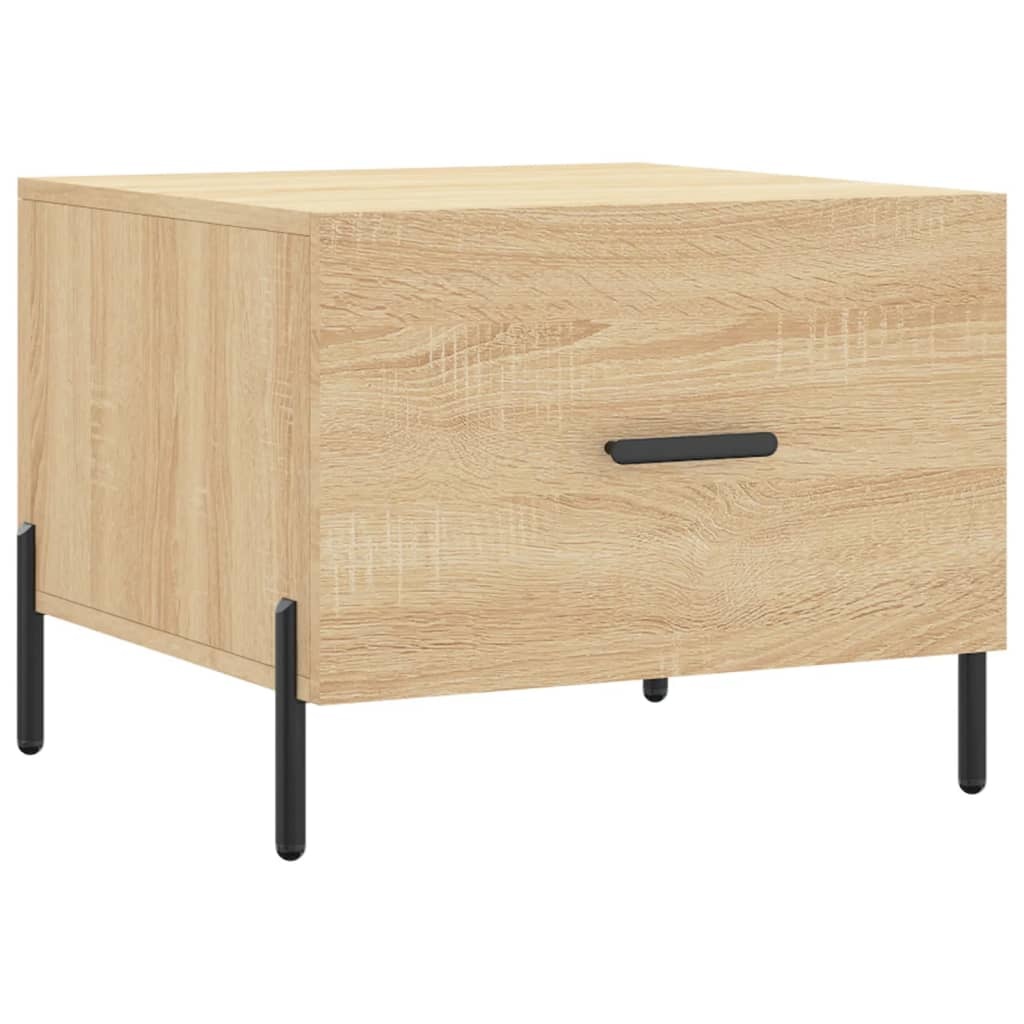 VidaXL Salontafels 2 st 50x50x40 cm bewerkt hout sonoma eikenkleurig