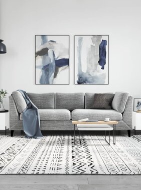 VidaXL Salontafels 2 st 50x50x40 cm bewerkt hout hoogglans wit