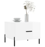 VidaXL Salontafels 2 st 50x50x40 cm bewerkt hout hoogglans wit