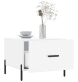 VidaXL Salontafels 2 st 50x50x40 cm bewerkt hout hoogglans wit