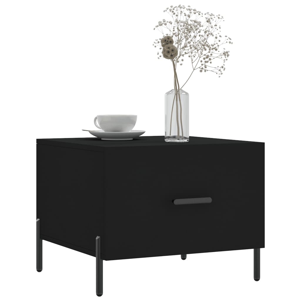 VidaXL Salontafels 2 st 50x50x40 cm bewerkt hout zwart