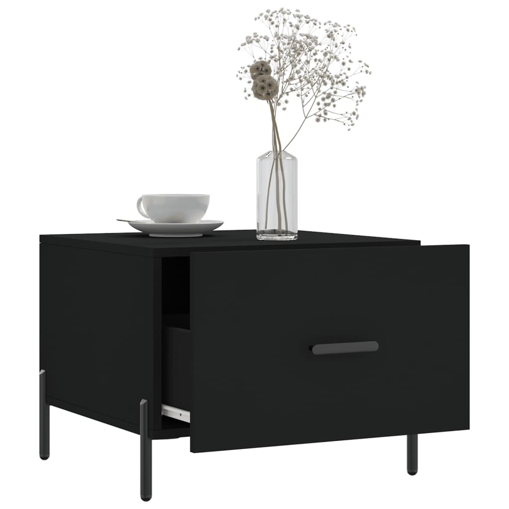 VidaXL Salontafels 2 st 50x50x40 cm bewerkt hout zwart