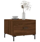 VidaXL Salontafels 2 st 50x50x40 cm bewerkt hout bruineikenkleurig