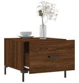 VidaXL Salontafels 2 st 50x50x40 cm bewerkt hout bruineikenkleurig
