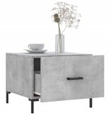 VidaXL Salontafels 2 st 50x50x40 cm bewerkt hout betongrijs
