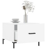 VidaXL Salontafels 2 st 50x50x40 cm bewerkt hout hoogglans wit