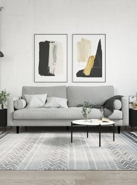 VidaXL Salontafels 2 st 50x50x40 cm bewerkt hout zwart