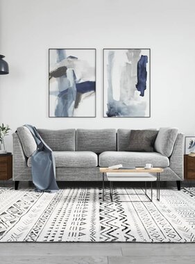 VidaXL Salontafels 2 st 50x50x40 cm bewerkt hout bruineikenkleurig