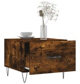 VidaXL Salontafels 2 st 50x50x40 cm bewerkt hout gerookt eikenkleurig