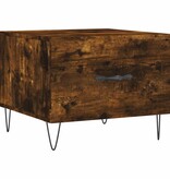 VidaXL Salontafels 2 st 50x50x40 cm bewerkt hout gerookt eikenkleurig
