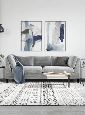 VidaXL Salontafels 2 st 50x50x40 cm bewerkt hout betongrijs