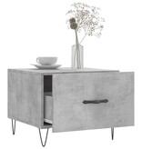 VidaXL Salontafels 2 st 50x50x40 cm bewerkt hout betongrijs