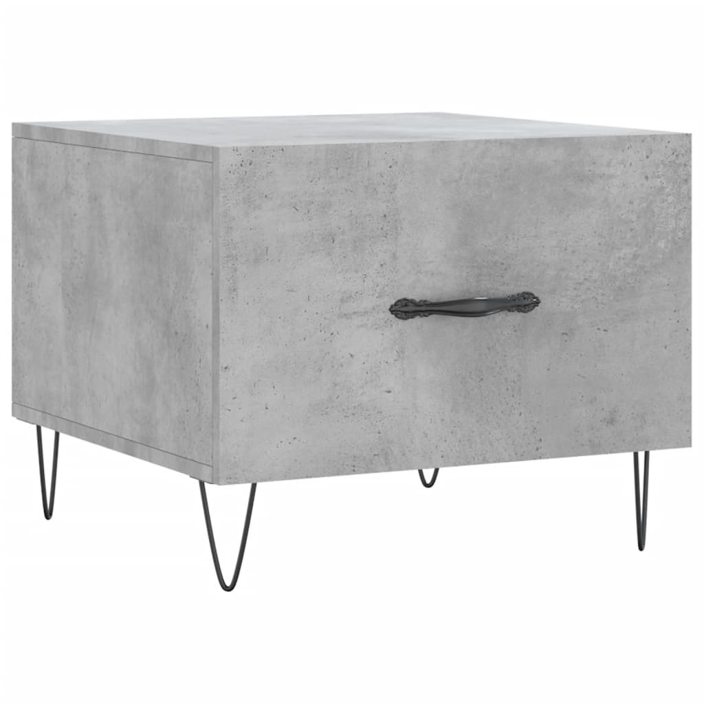 VidaXL Salontafels 2 st 50x50x40 cm bewerkt hout betongrijs