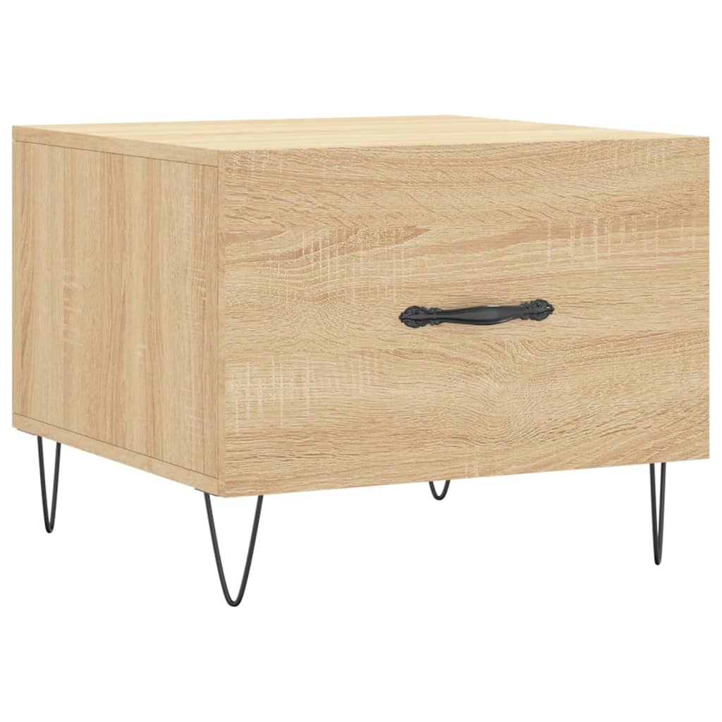 VidaXL Salontafels 2 st 50x50x40 cm bewerkt hout sonoma eikenkleurig