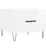 VidaXL Salontafels 2 st 50x50x40 cm bewerkt hout hoogglans wit