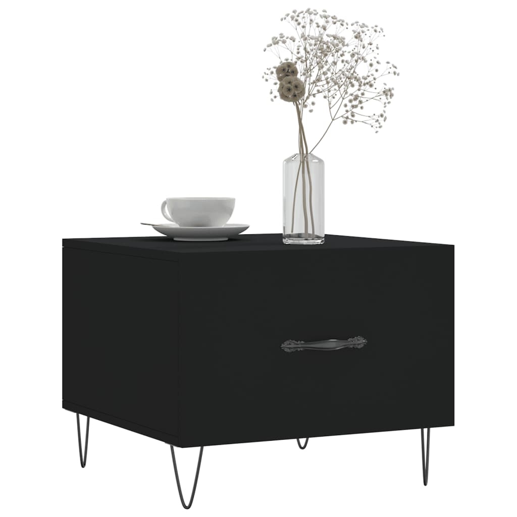 VidaXL Salontafels 2 st 50x50x40 cm bewerkt hout zwart