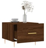 VidaXL Salontafels 2 st 50x50x40 cm bewerkt hout bruineikenkleurig