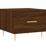 VidaXL Salontafels 2 st 50x50x40 cm bewerkt hout bruineikenkleurig