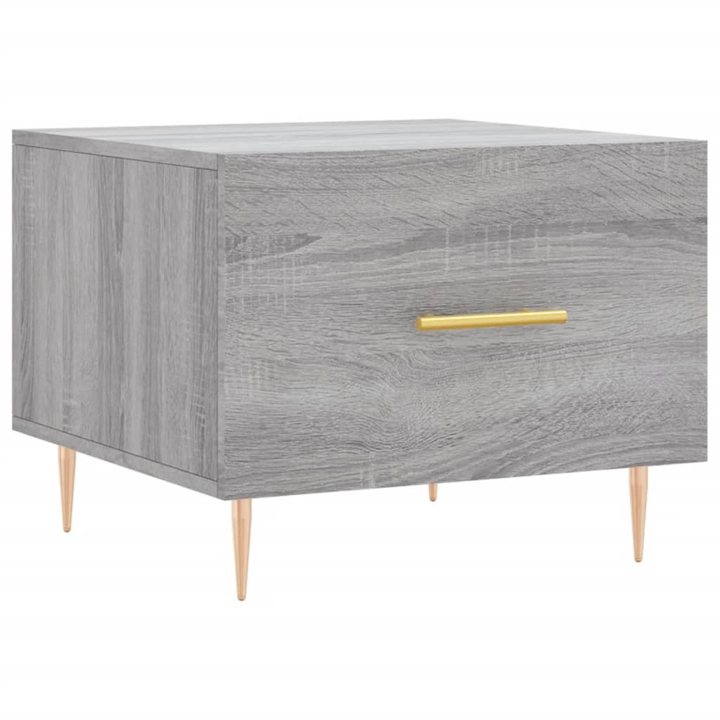 VidaXL Salontafels 2 st 50x50x40 cm bewerkt hout grijs sonoma eiken