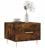 VidaXL Salontafels 2 st 50x50x40 cm bewerkt hout gerookt eikenkleurig