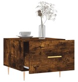 VidaXL Salontafels 2 st 50x50x40 cm bewerkt hout gerookt eikenkleurig