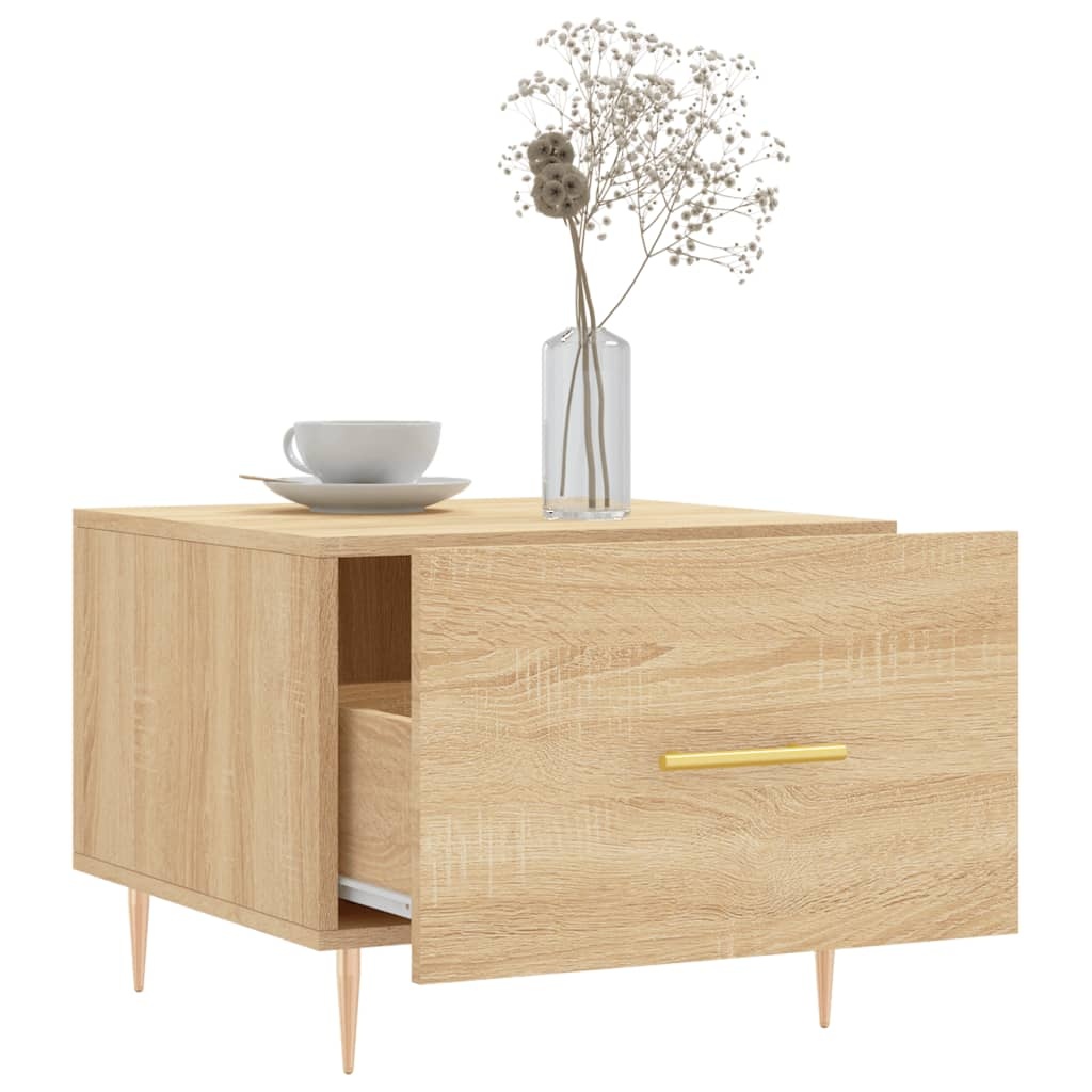 VidaXL Salontafels 2 st 50x50x40 cm bewerkt hout sonoma eikenkleurig
