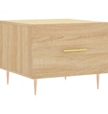VidaXL Salontafels 2 st 50x50x40 cm bewerkt hout sonoma eikenkleurig