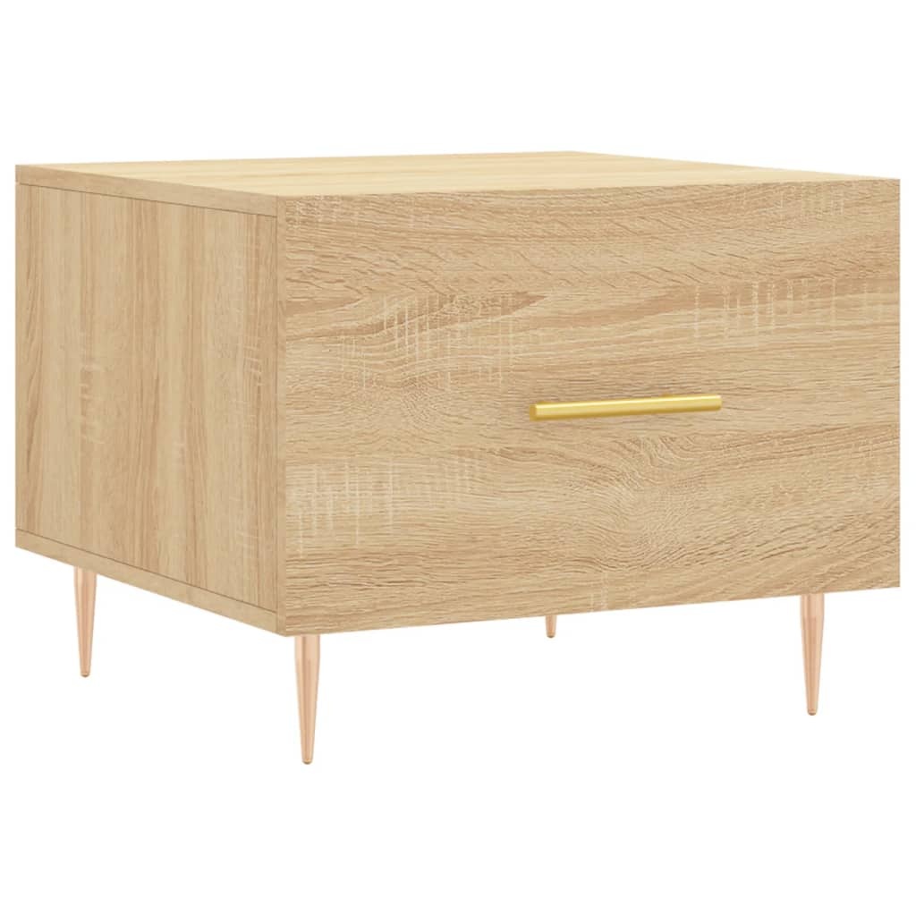 VidaXL Salontafels 2 st 50x50x40 cm bewerkt hout sonoma eikenkleurig