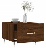 VidaXL Salontafels 2 st 50x50x40 cm bewerkt hout bruineikenkleurig