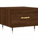 VidaXL Salontafels 2 st 50x50x40 cm bewerkt hout bruineikenkleurig