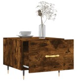 VidaXL Salontafels 2 st 50x50x40 cm bewerkt hout gerookt eikenkleurig
