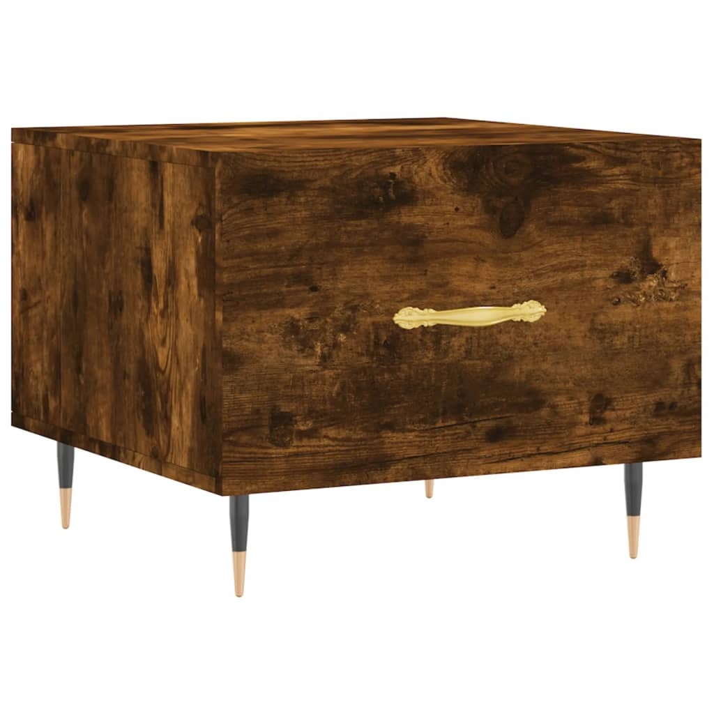 VidaXL Salontafels 2 st 50x50x40 cm bewerkt hout gerookt eikenkleurig