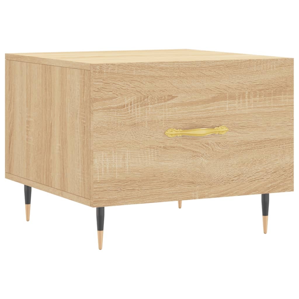 VidaXL Salontafels 2 st 50x50x40 cm bewerkt hout sonoma eikenkleurig