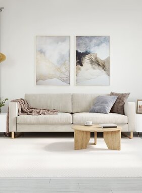 VidaXL Salontafels 2 st 50x50x40 cm bewerkt hout hoogglans wit