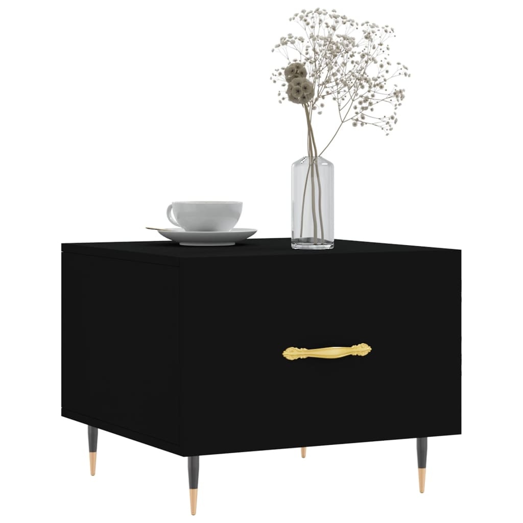 VidaXL Salontafels 2 st 50x50x40 cm bewerkt hout zwart