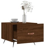 VidaXL Salontafels 2 st 50x50x40 cm bewerkt hout bruineikenkleurig