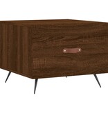 VidaXL Salontafels 2 st 50x50x40 cm bewerkt hout bruineikenkleurig