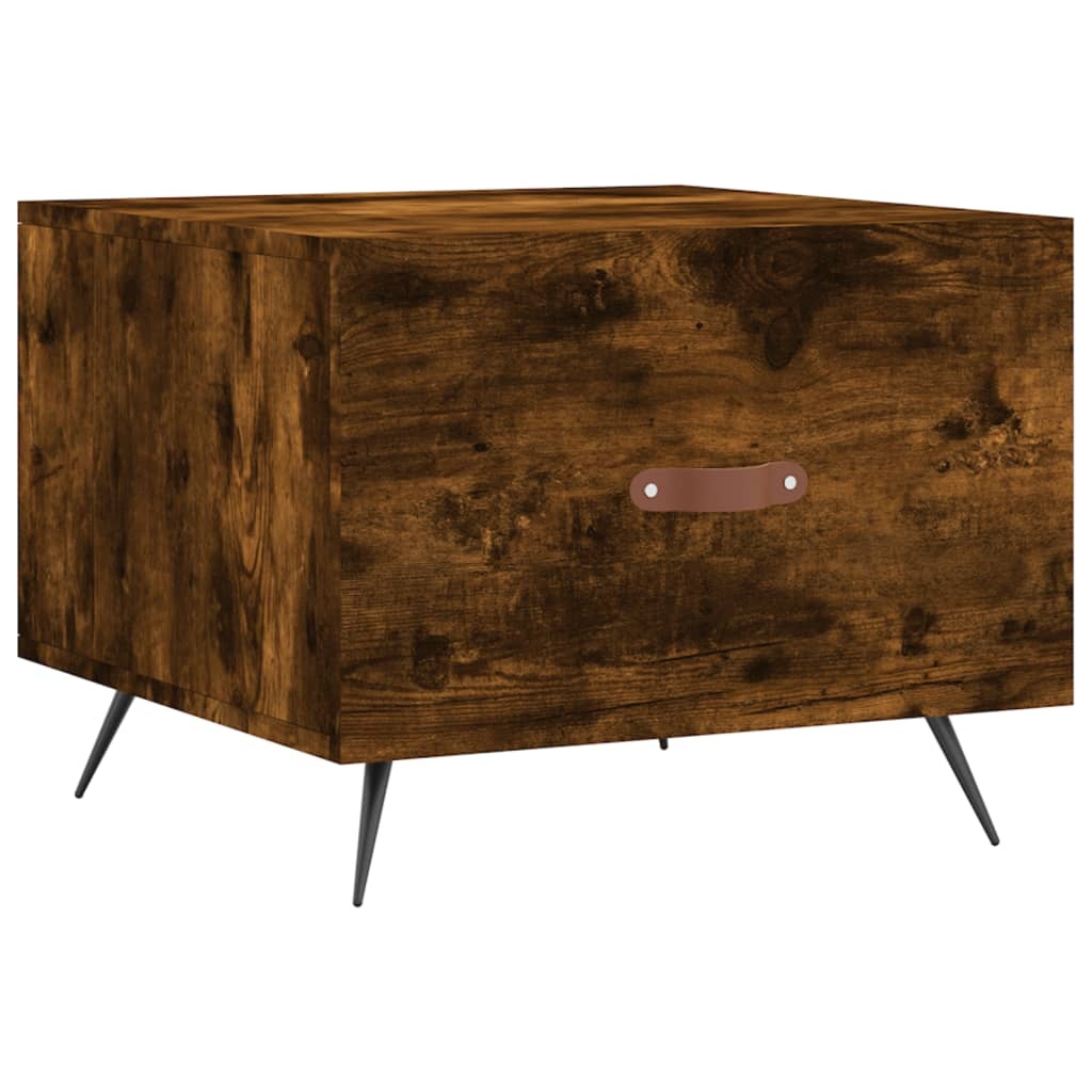 VidaXL Salontafels 2 st 50x50x40 cm bewerkt hout gerookt eikenkleurig