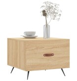 VidaXL Salontafels 2 st 50x50x40 cm bewerkt hout sonoma eikenkleurig