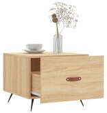 VidaXL Salontafels 2 st 50x50x40 cm bewerkt hout sonoma eikenkleurig