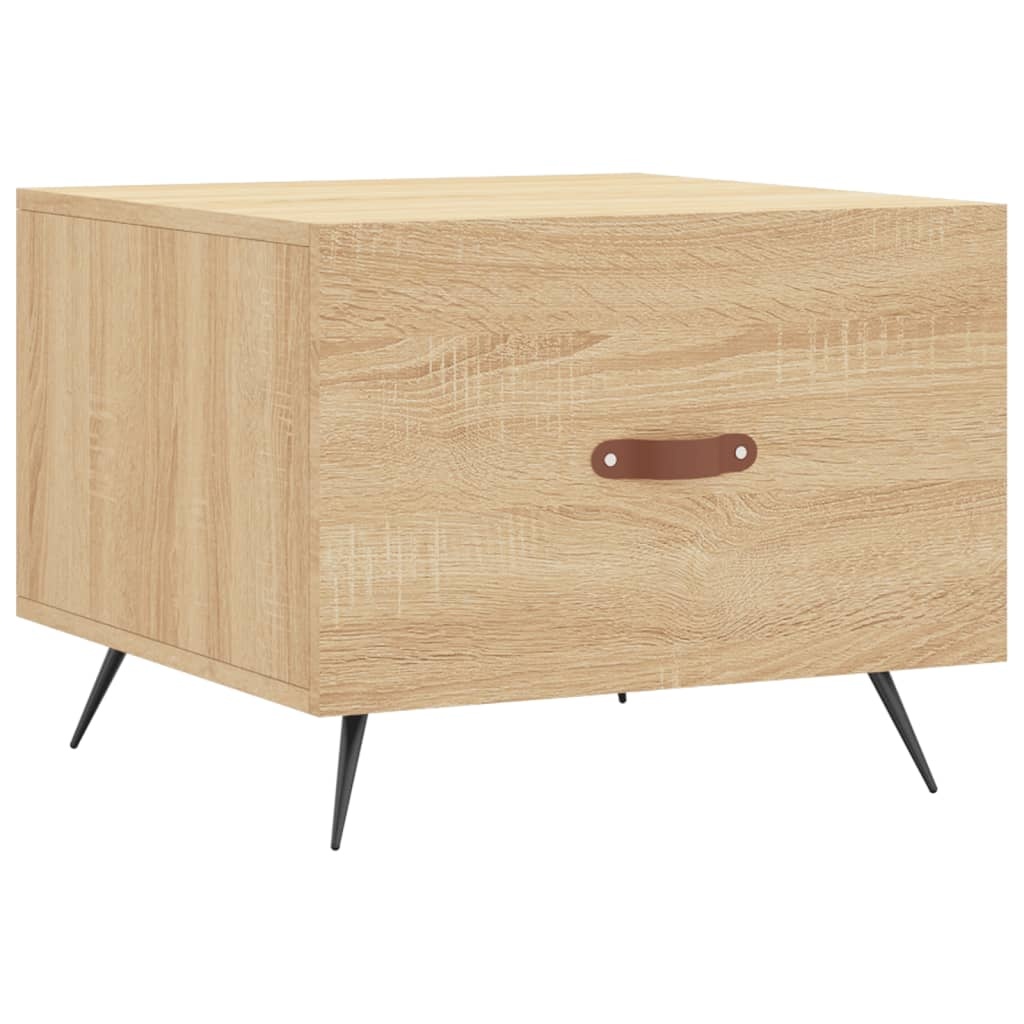VidaXL Salontafels 2 st 50x50x40 cm bewerkt hout sonoma eikenkleurig