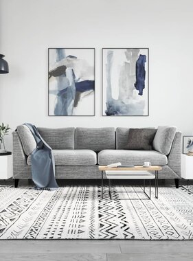 VidaXL Salontafels 2 st 50x50x40 cm bewerkt hout hoogglans wit